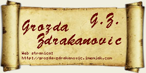 Grozda Ždrakanović vizit kartica